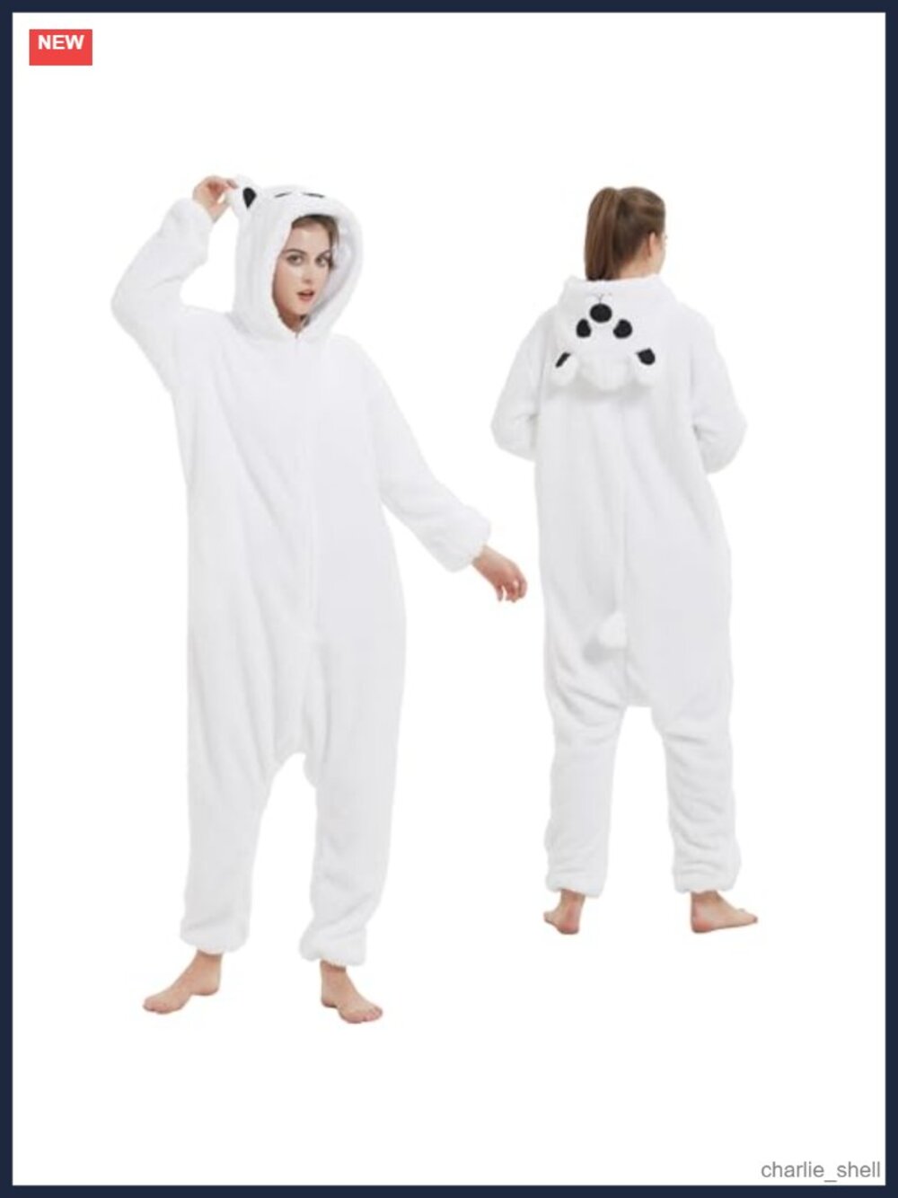 Polar Fleece Adult Onesie Animal Pajamas Halloween Cosplay Sleepwear